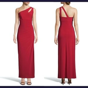 NEW $188 XSCAPE Keyhole One-Shoulder Evening Gown